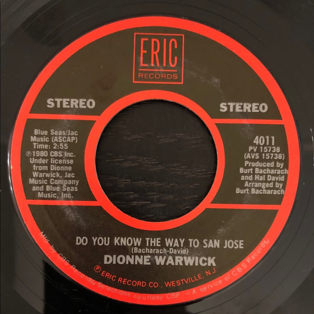 Dionne Warwick 7" Vinyl 45 Record Do You Know The Way To Santa Fe